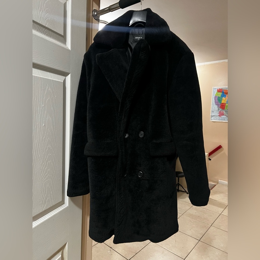 Black Fluffy Coat